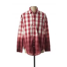 FRANKLIN MARSHALL - Chemise manches longues rouge en coton - Homme - Taille S - Modz