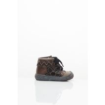 BELLAMY - Bottillons marron en cuir pour enfant - Taille 19 - Modz