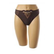 EMPREINTE - Tanga marron en polyamide - Femme - Taille 42 - Modz