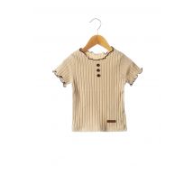 RORA - T-shirt beige en coton pour fille - Taille 4 A - Modz
