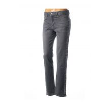 DOLCEZZA - Pantalon slim gris en coton pour femme - Taille 34 - Modz