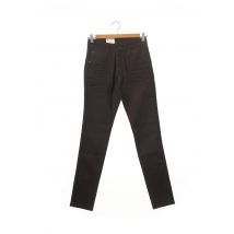 PARA MI - Pantalon slim marron en coton - Femme - Taille 34 - Modz