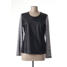 MERI & ESCA - T-shirt noir en polyurethane - Femme - Taille 40 - Modz