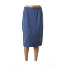 GUY DUBOUIS - Jupe mi-longue bleu en polyester - Femme - Taille 42 - Modz