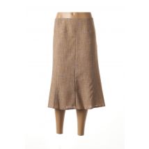 GUY DUBOUIS - Jupe mi-longue beige en polyester - Femme - Taille 54 - Modz