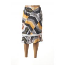 GUY DUBOUIS - Jupe mi-longue gris en lin - Femme - Taille 40 - Modz