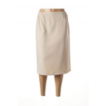FRANCE RIVOIRE - Jupe mi-longue beige en polyester - Femme - Taille 42 - Modz