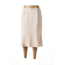 FRANCE RIVOIRE - Jupe mi-longue beige en polyester - Femme - Taille 42 - Modz