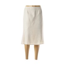 GUY DUBOUIS - Jupe mi-longue beige en polyester - Femme - Taille 42 - Modz