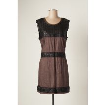 BATISTAME - Robe courte marron en polyester - Femme - Taille 38 - Modz