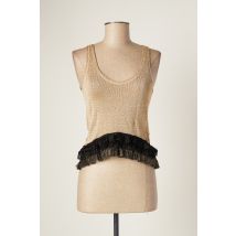 CATY LESCA - Top beige en acrylique - Femme - Taille 36 - Modz