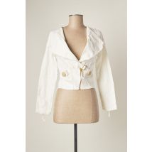 CATY LESCA - Veste en jean blanc en coton - Femme - Taille 34 - Modz