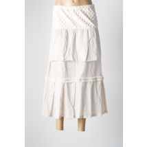 BATISTAME - Jupe longue beige en polyester - Femme - Taille 38 - Modz
