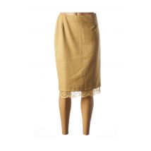 DIMENSION - Jupe mi-longue jaune en polyester - Femme - Taille 38 - Modz
