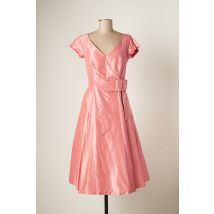 PAULE VASSEUR - Robe mi-longue rose en soie pour femme - Taille 36 - Modz