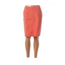 FELINO - Jupe mi-longue orange en coton pour femme - Taille 46 - Modz