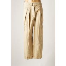 MASSCOB - Pantalon droit beige en coton pour femme - Taille 38 - Modz