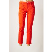 VILA - Pantalon 7/8 orange en coton - Femme - Taille 36 - Modz