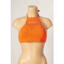 MAIYA - Haut de maillot de bain orange en coton - Femme - Taille 36 - Modz