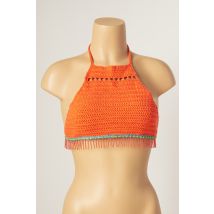 MAIYA - Haut de maillot de bain orange en coton - Femme - Taille TU - Modz