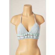 MAIYA - Haut de maillot de bain bleu en coton - Femme - Taille 36 - Modz
