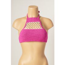 MAIYA - Haut de maillot de bain rose en coton - Femme - Taille TU - Modz