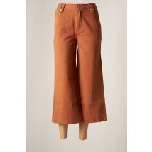 DAY OFF - Pantalon 7/8 marron en coton - Femme - Taille 38 - Modz