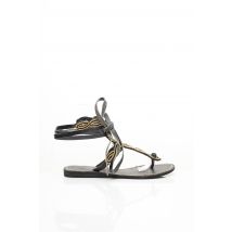 LAIDBACK LONDON - Tongs noir en cuir - Femme - Taille 36 - Modz