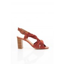 SESSUN - Sandales/Nu pieds rouge en cuir pour femme - Taille 36 - Modz
