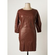POUSSIERE D'ETOLE - Robe mi-longue marron en polyurethane - Femme - Taille 46 - Modz