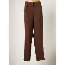 ATIAN - Pantalon droit marron en polyester - Femme - Taille 52 - Modz