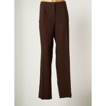 ATIAN - Pantalon droit marron en polyester - Femme - Taille 52 - Modz