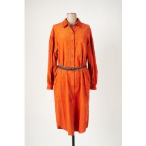 KOCCA - Robe mi-longue orange en polyurethane pour femme - Taille 36 - Modz