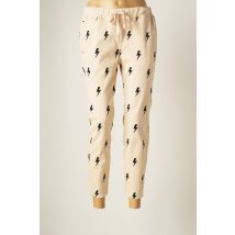 ME369 - Pantalon 7/8 beige en coton - Femme - Taille 36 - Modz