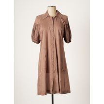 SITA MURT - Robe mi-longue marron en coton - Femme - Taille 40 - Modz