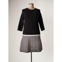 D.EXTERIOR - Robe mi-longue noir en laine - Femme - Taille 38 - Modz