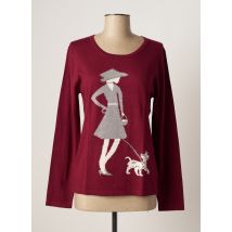 SOIE POUR SOI - Pull rouge en coton - Femme - Taille 36 - Modz