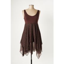 MYRINE & ME - Robe courte marron en polyester - Femme - Taille 38 - Modz