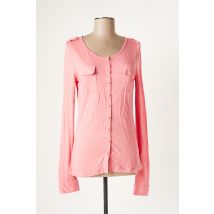 BANDOLERA - Gilet manches longues rose en viscose - Femme - Taille 38 - Modz