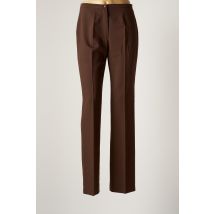 ATIAN - Pantalon droit marron en polyester - Femme - Taille 40 - Modz
