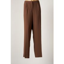 ATIAN - Pantalon droit marron en polyester - Femme - Taille 50 - Modz