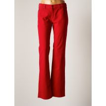 ARMANI - Pantalon droit rouge en coton pour femme - Taille W30 - Modz
