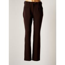 SYM - Pantalon droit marron en polyester - Femme - Taille 38 - Modz