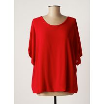 COULEURS DU TEMPS - Blouse rouge en polyester pour femme - Taille 40 - Modz