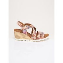 JENNY - Espadrilles rose en cuir - Femme - Taille 36 - Modz