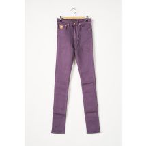 APRIL 77 - Pantalon droit violet en coton - Femme - Taille W24 - Modz