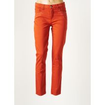 MENSI COLLEZIONE - Pantalon slim orange en coton pour femme - Taille 38 - Modz