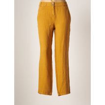 DIPLODOCUS - Pantalon droit jaune en lin pour femme - Taille W31 - Modz