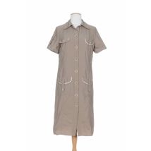 RHAPSODIE - Robe mi-longue marron en polyamide - Femme - Taille 38 - Modz