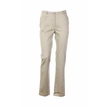 WEINBERG - Pantalon droit beige en coton - Femme - Taille 40 - Modz